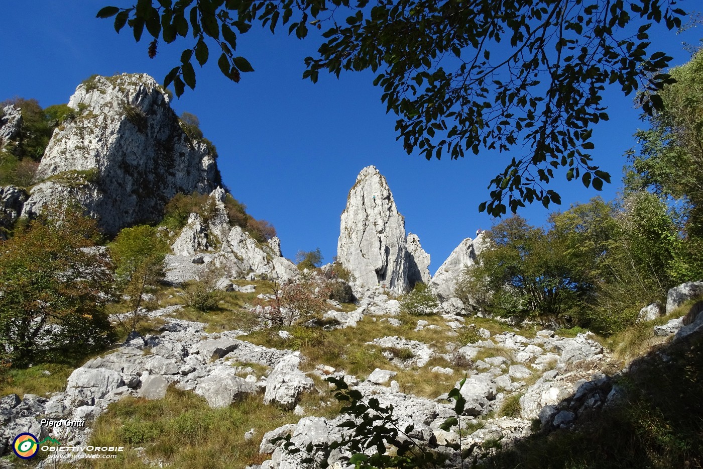 09 Dal bosco si passa ai ghiaioni e ai torrioni.JPG